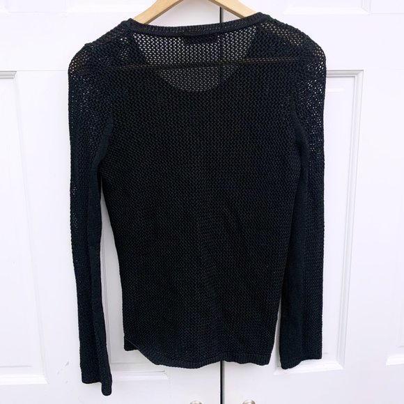 Sandro Open Knit Fringe Sweater - Picture 9 of 11